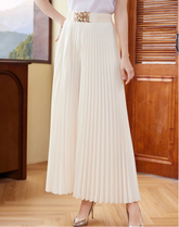 Luxe Pleated Wide-Leg Culottes